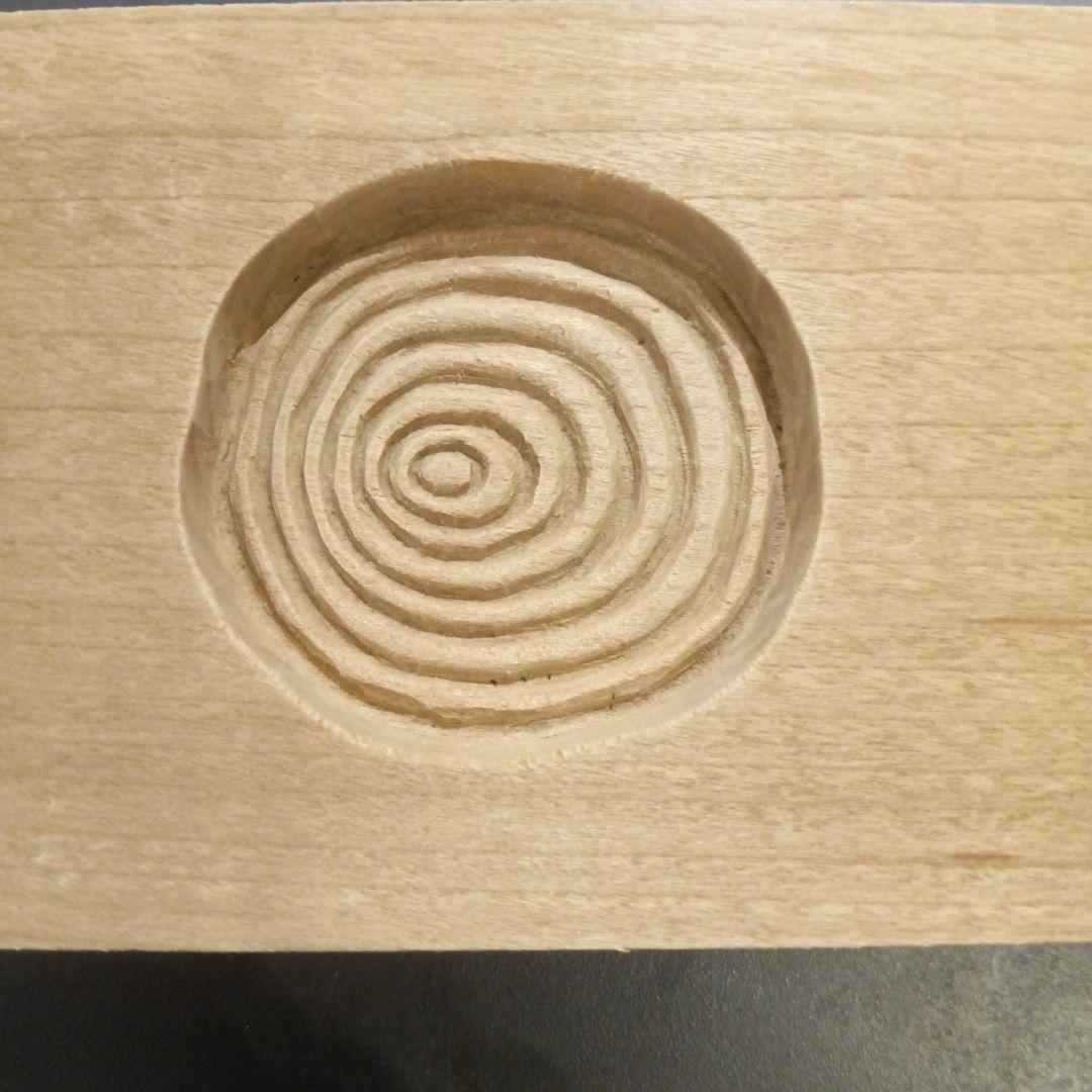 落雁木製型、大鯛 菓子木型 「魚② 鯛」 No.53 木製 菓子型 落雁木製型