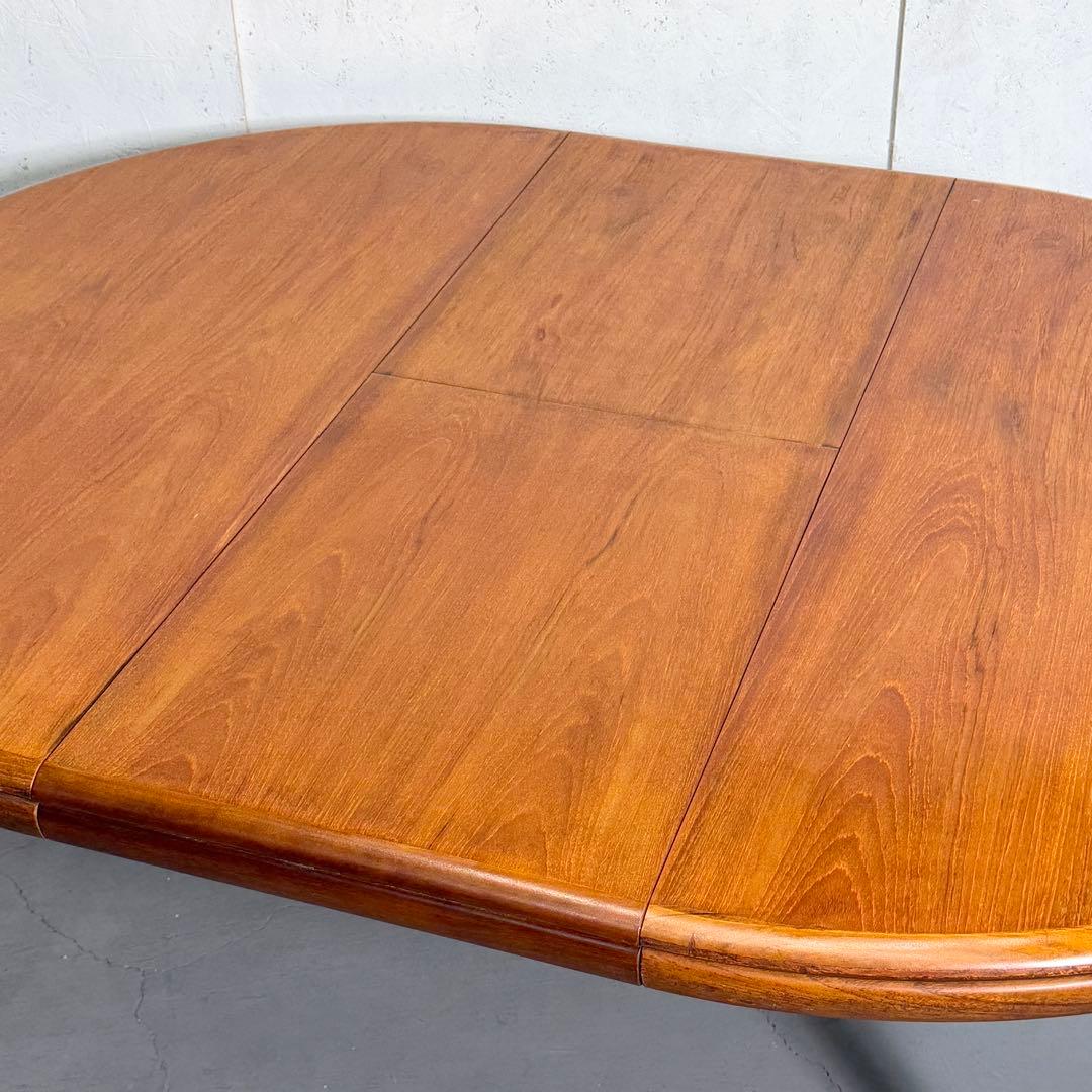 デンマーク ヴィンテージ ラウンドエクステンションテーブル(301) ※脚着脱可