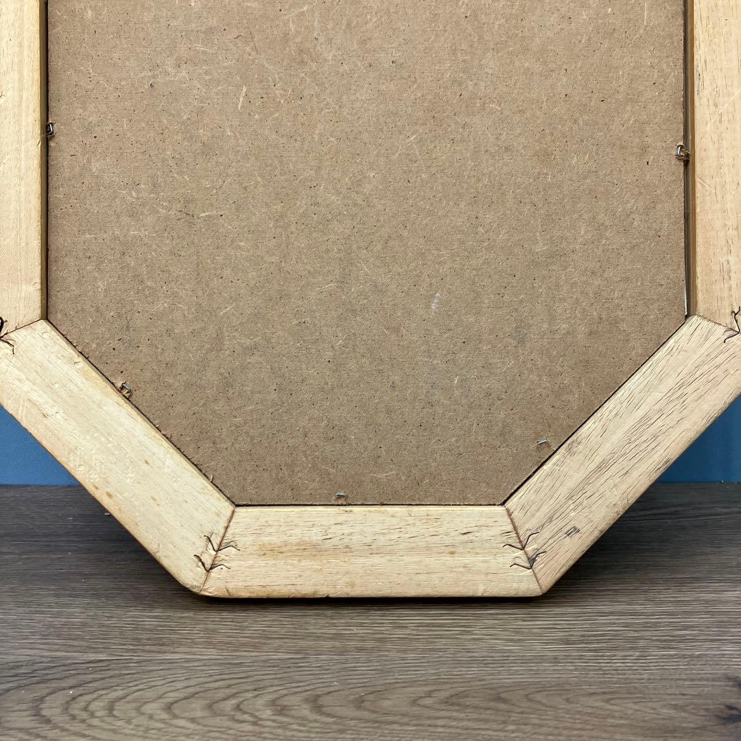 【イタリア製】ボタニカルアート 八角形 額縁 額装 薔薇 ロサ・ガリカ 花 絵画