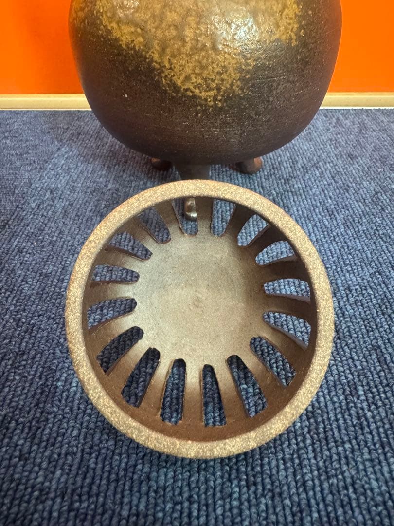 1769 備前焼　武蔵銘　獅子三足　香炉