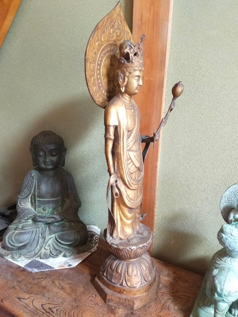 ♥大きな 観音像 立像【光雲】高723mm 銅製 観音様 ブロンズ像