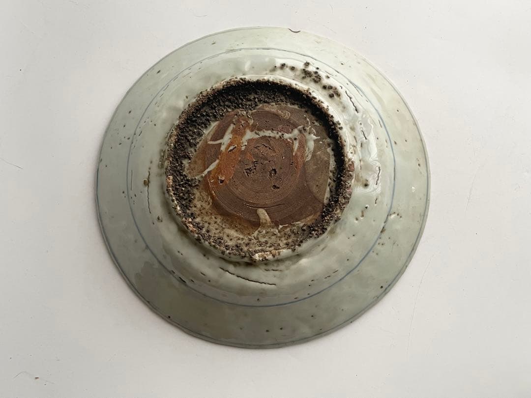 骨董 アンティーク 呉須 染付 鹿花文様 七寸皿 漳州窯 明 呉須手の通販