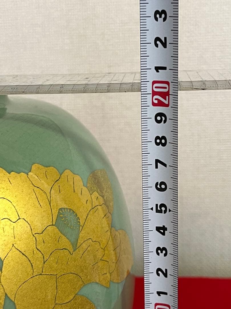 人間国宝 吉田美統 釉裏金彩 椿文 壷 共箱 共布 栞 Y32 - メルカリ