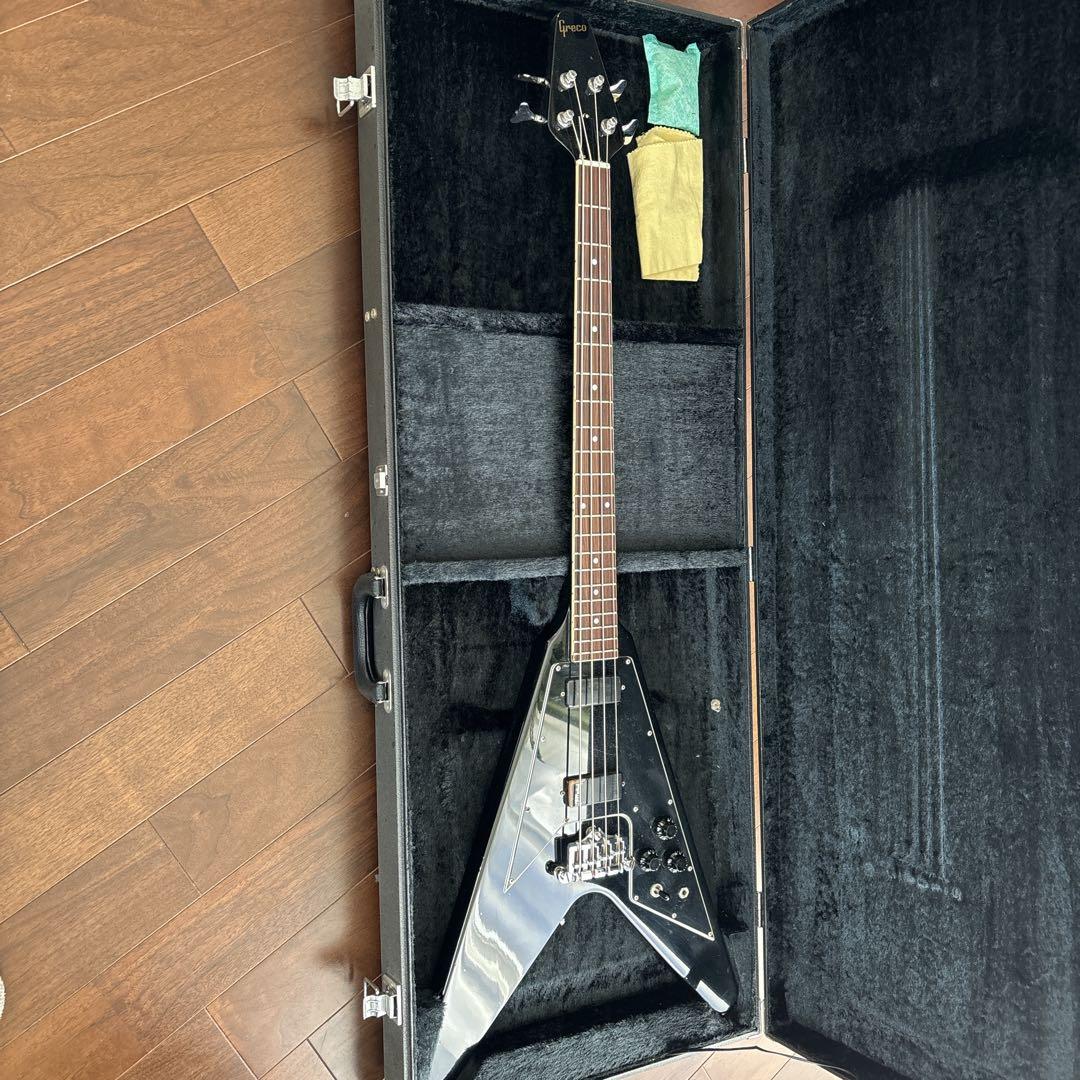 GRECO 希少。グレコVベース　ハードケース付き