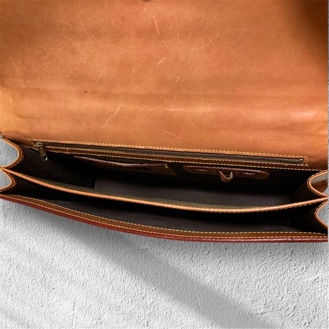 FIVE WOODS ブリーフケース 本革 レザー 林五 真ちゅう鍵付き