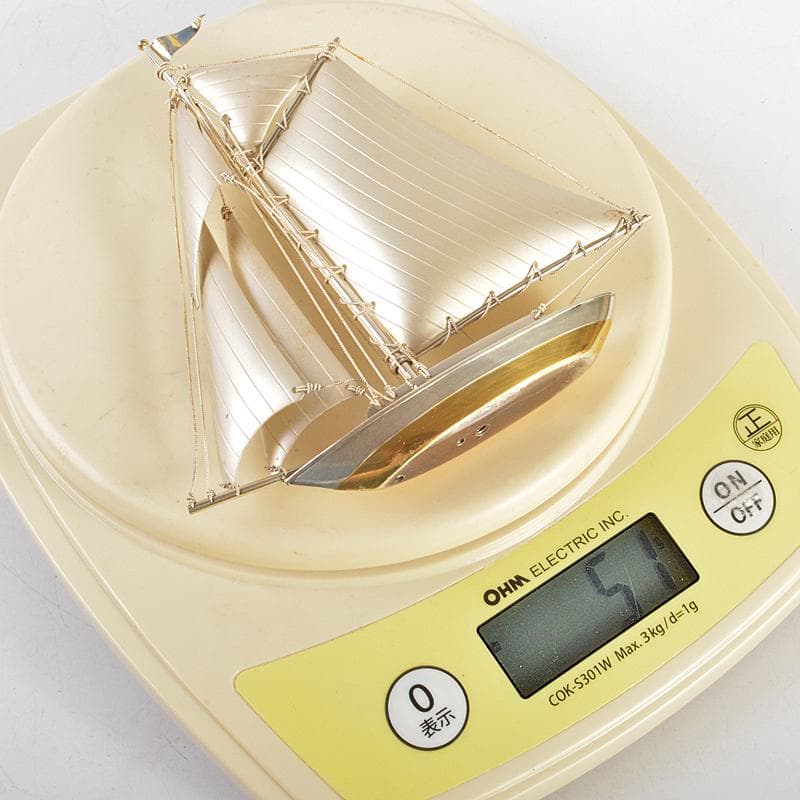 三越謹製 銀製 銀帆船 ヨット 約51g 置物 共箱 M R7467B - メルカリ