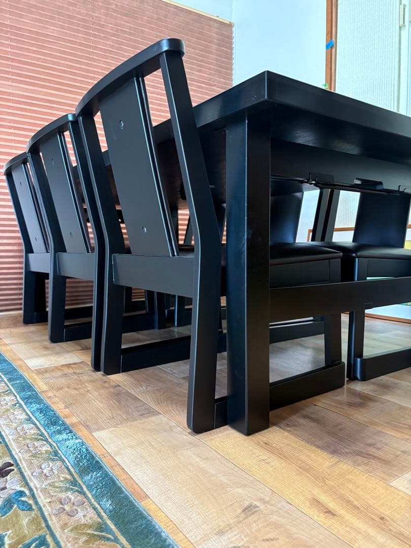 木曽　本山漆器　ダイニングテーブル　6人用　業務用　低めの　和室も　テーブルのみ