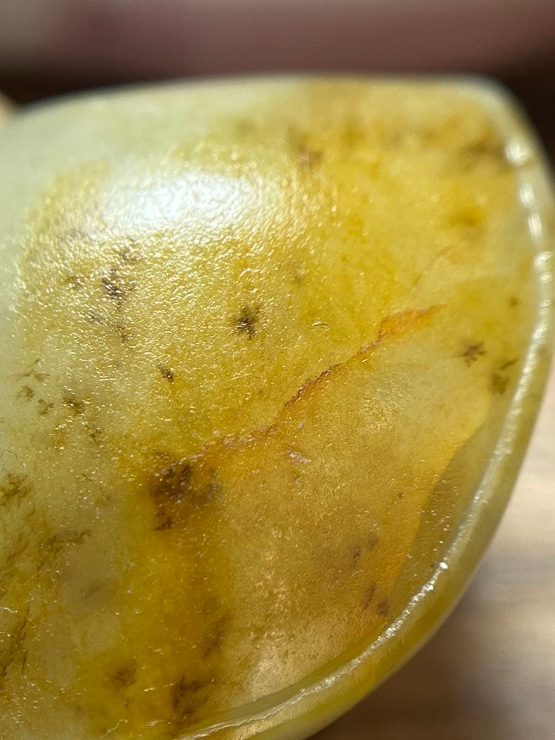 本物和田玉☆子料☆青花黄皮！招財モチーフ龍亀証明書