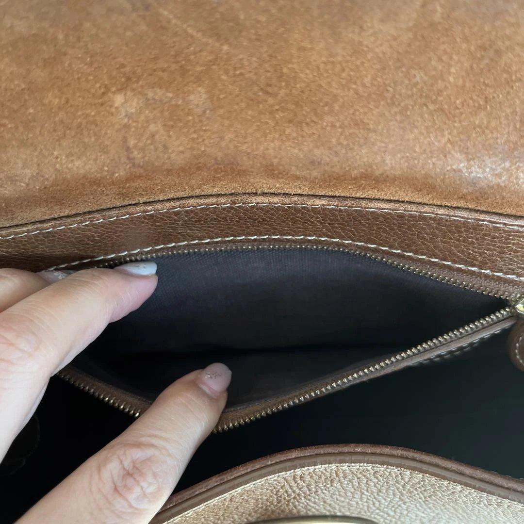 マルベリーmulberryブラウンレザーショルダーバッグドロシー