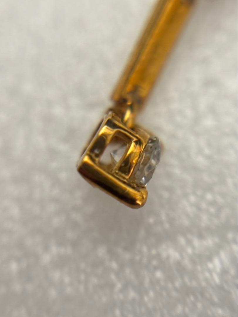 【 K18 / ネックレストップ】ダイヤ0.42ct チャーム 1.12g