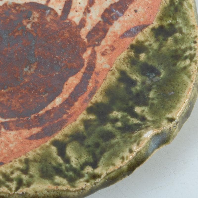 和食器 茶懐石 織部焼 蟹図 銘々皿 五客 C 9286