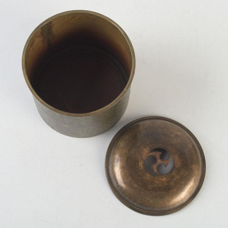 煎茶道具 黄銅 茶こぼし 建水 V 9637