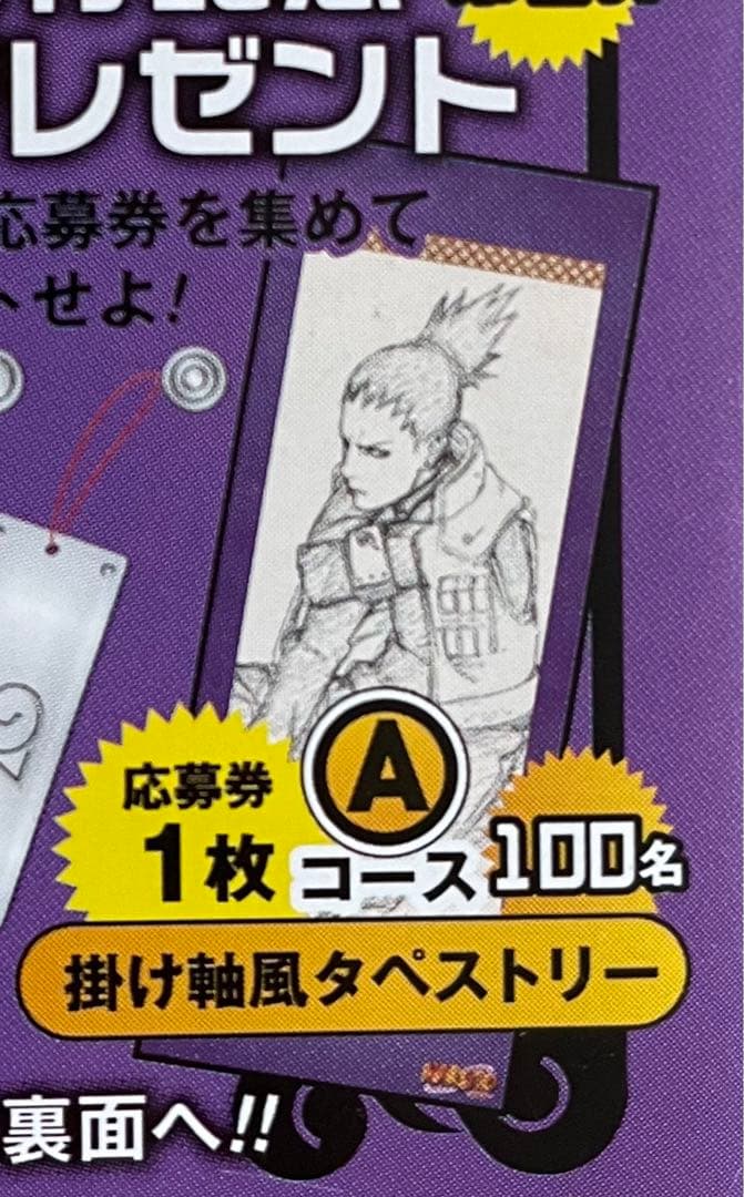 NARUTO シカマル秘伝 100名限定 プレゼント当選 掛け軸風タペストリー