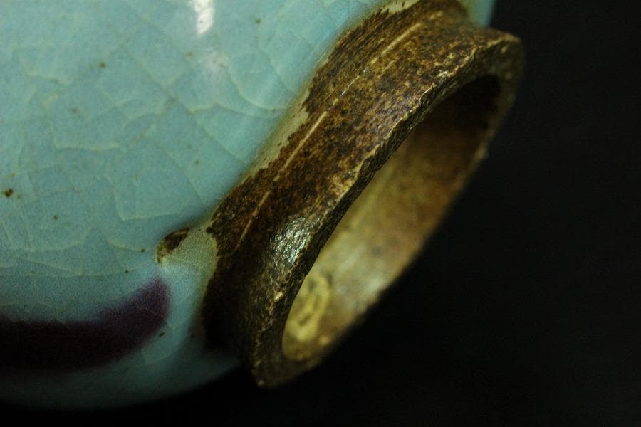 中国美術 鈞窯 斑紫釉 碗 φ10.5cm 古渡 茶道具伝来(K-YC351) 美術品