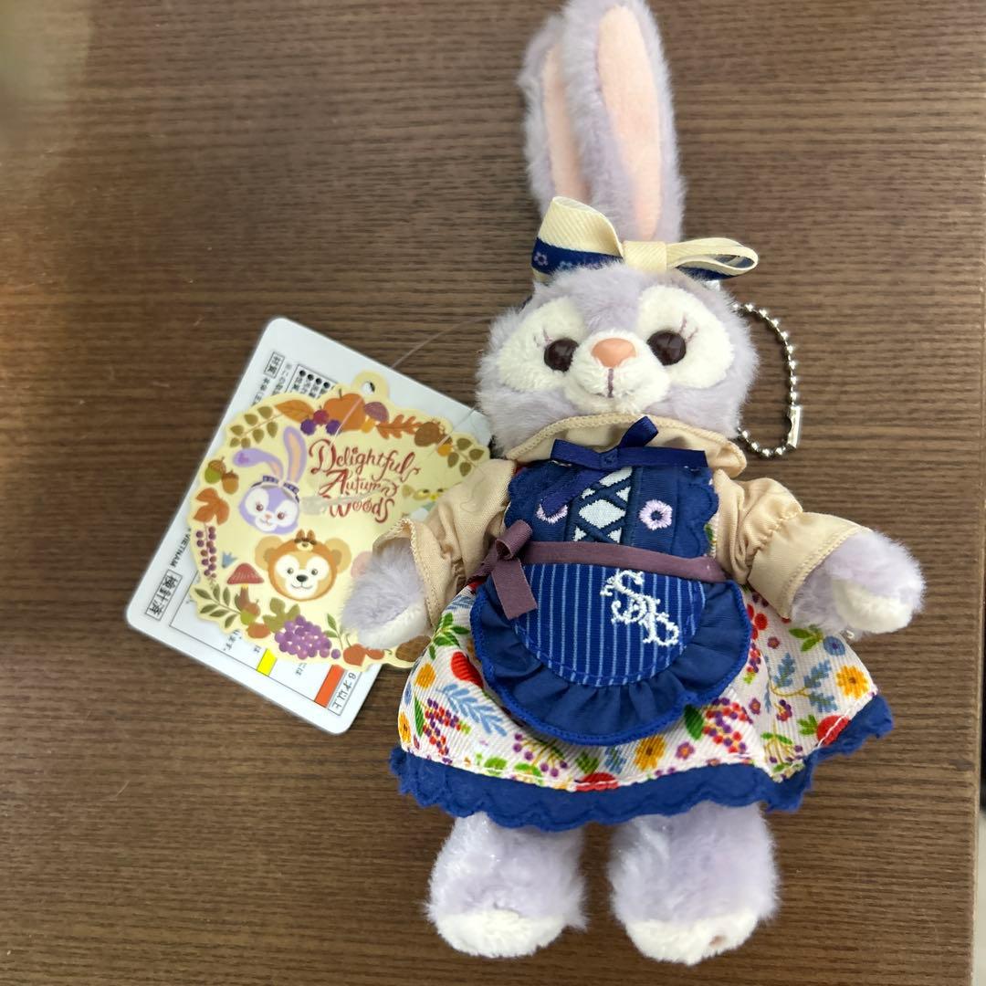 ステラルー　秋のぼうけん　ぬいぐるみバッジ ステラルー 秋のぼうけん タグ付き マスコット ぬいぐるみバッジ TDS