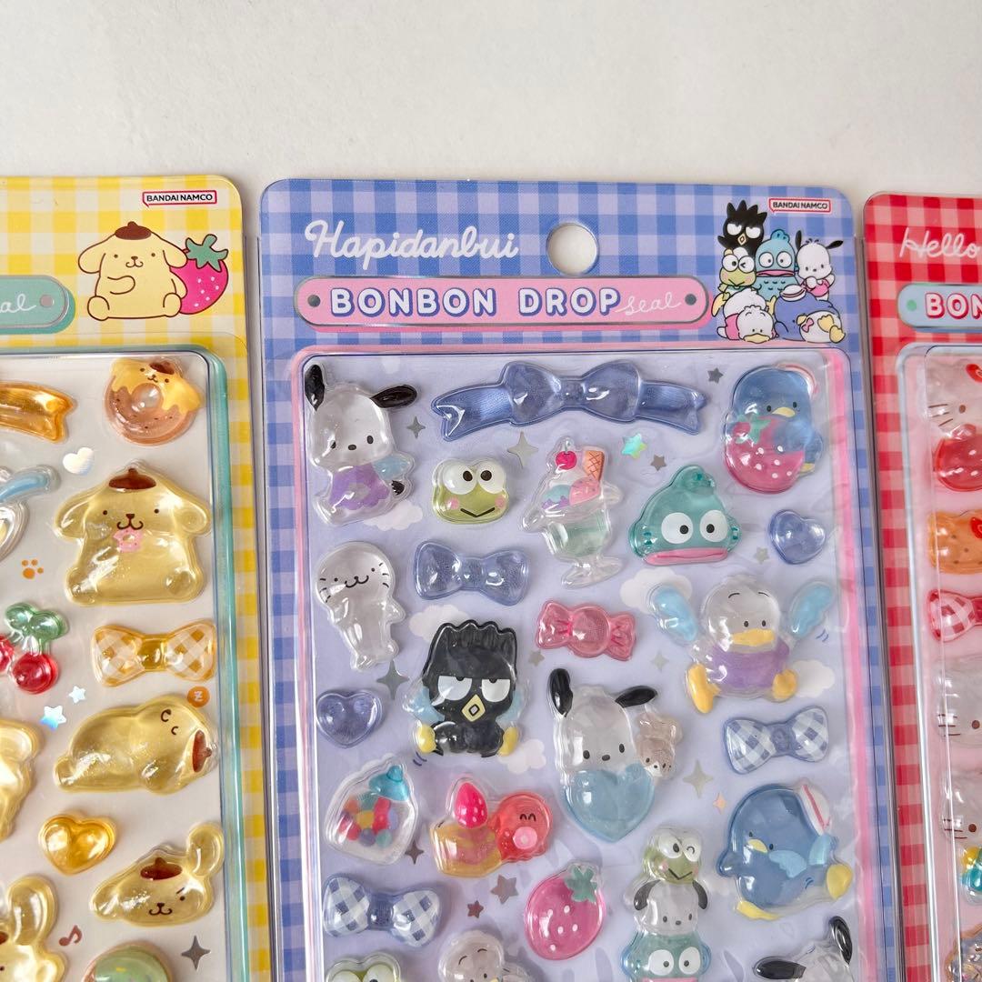 【国内正規品】ボンボンドロップシール第二弾サンリオ5枚セットはぴだんぶいなど