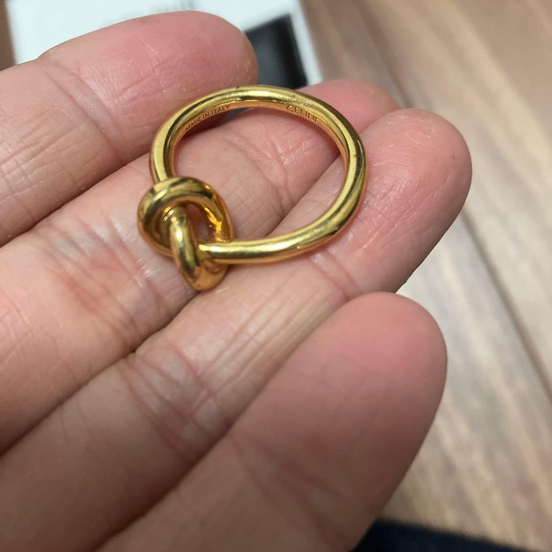 【CELINE】ゴールド ノットリング　52