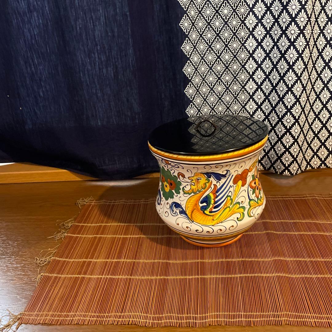 ♦︎【美品❤️水指】 茶道具 イタリア製 陶器 ♦︎