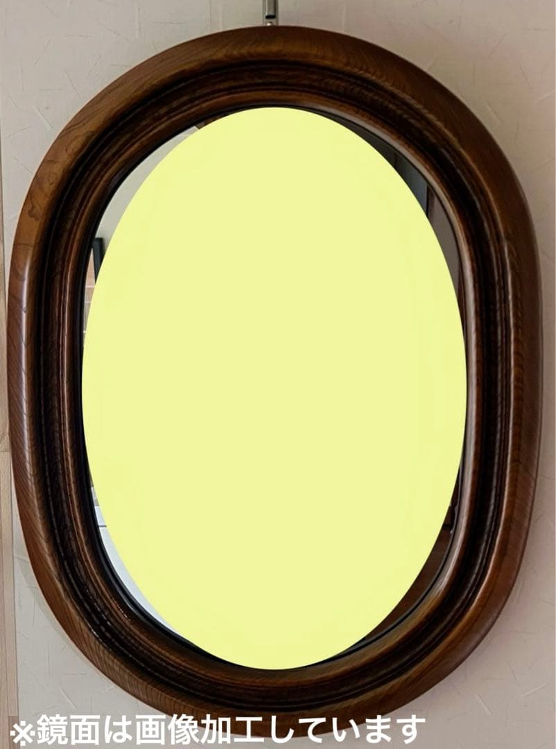 オーバル ウォールミラー 木製フレーム低 価格