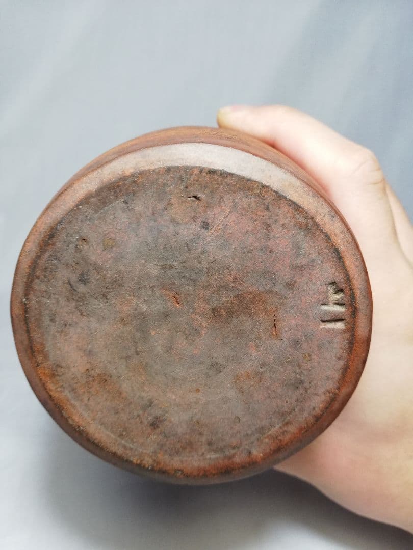 江戸末期 古備前 自詠句彫徳利 森甚治郎 備前焼 酒器 花瓶