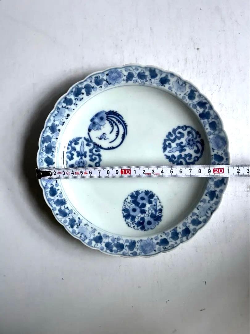 【ケイト様リクエスト】923 骨董 アンティーク 古伊万里 花唐草輪花皿 4点