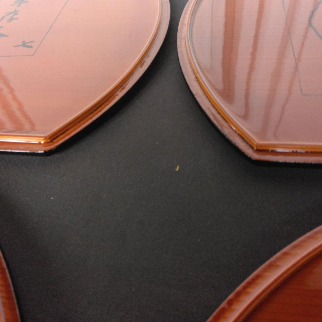 半月盆　春慶塗　十牛図