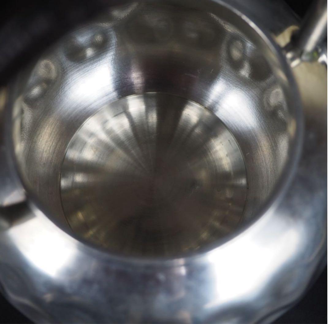 送料無料 明治～大正 錫製湯沸 『躍』在銘 共箱 茶道具