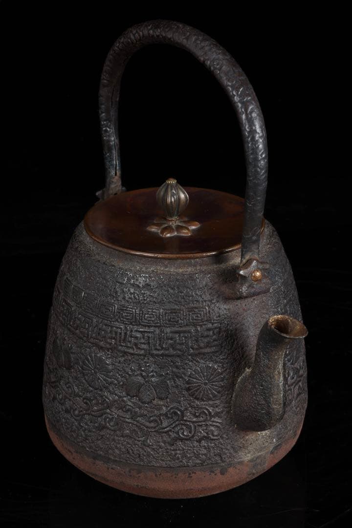 龍文堂造 鉄瓶 茶道具 煎茶道具 時代物よ(64)