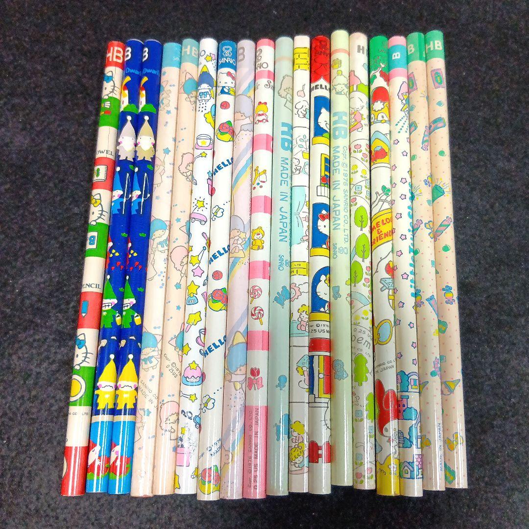 は*】様 ■ 昭和レトロ サンリオ 人気キャラクター柄鉛筆 18本セット 日本製 は*】様 □ 昭和レトロ サンリオ 人気キャラクター柄鉛筆 18本セット