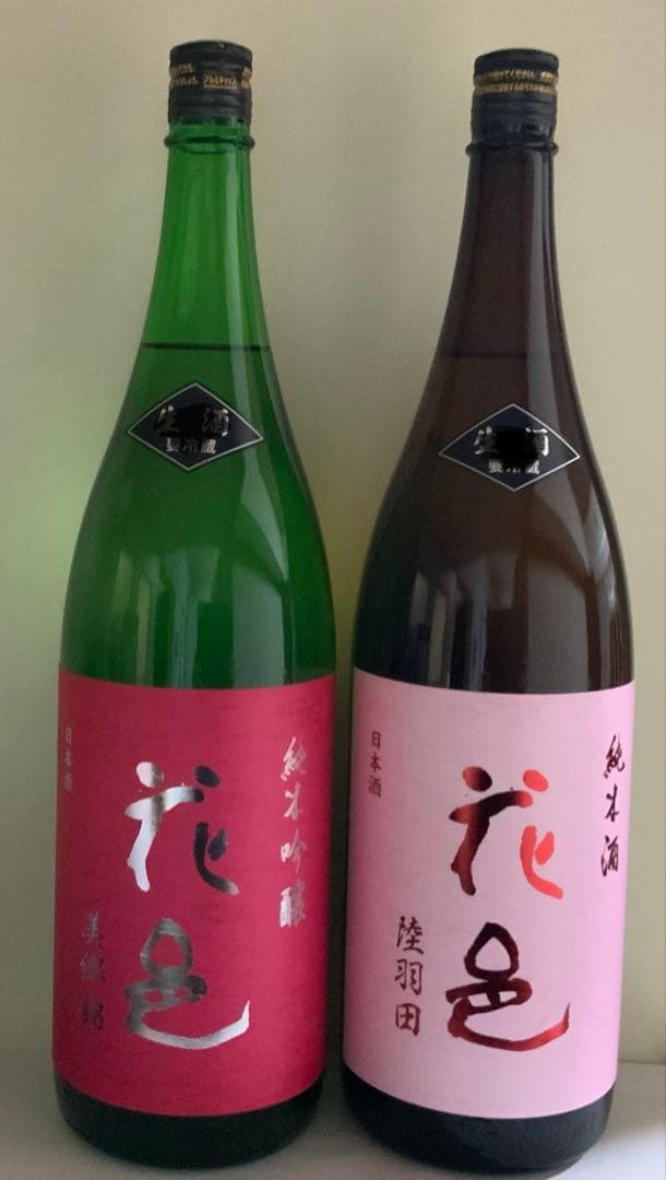 花邑 純米吟醸美郷錦1800ml。花邑 純米吟醸陸羽田1800ml。2本セット