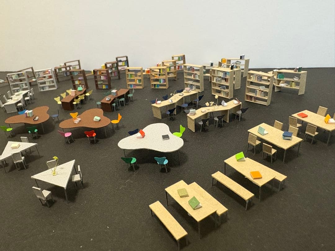 建築模型添景 1/100 スタディスペースセット