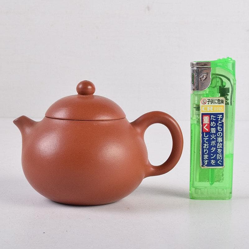 中国　中国宣興銘　紫砂　朱泥　急須　茶壷　V　R8916