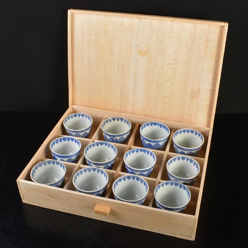 瀬戸焼 染付印判手 煎茶器 十二客 N R7222B - メルカリ