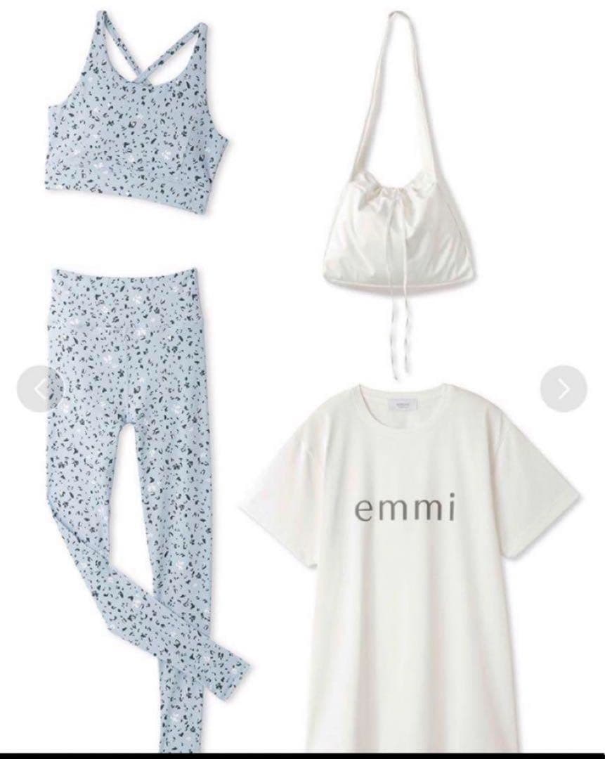 タグ付き新品4点セットemmiyogaハッピーウェルネスセット水色0