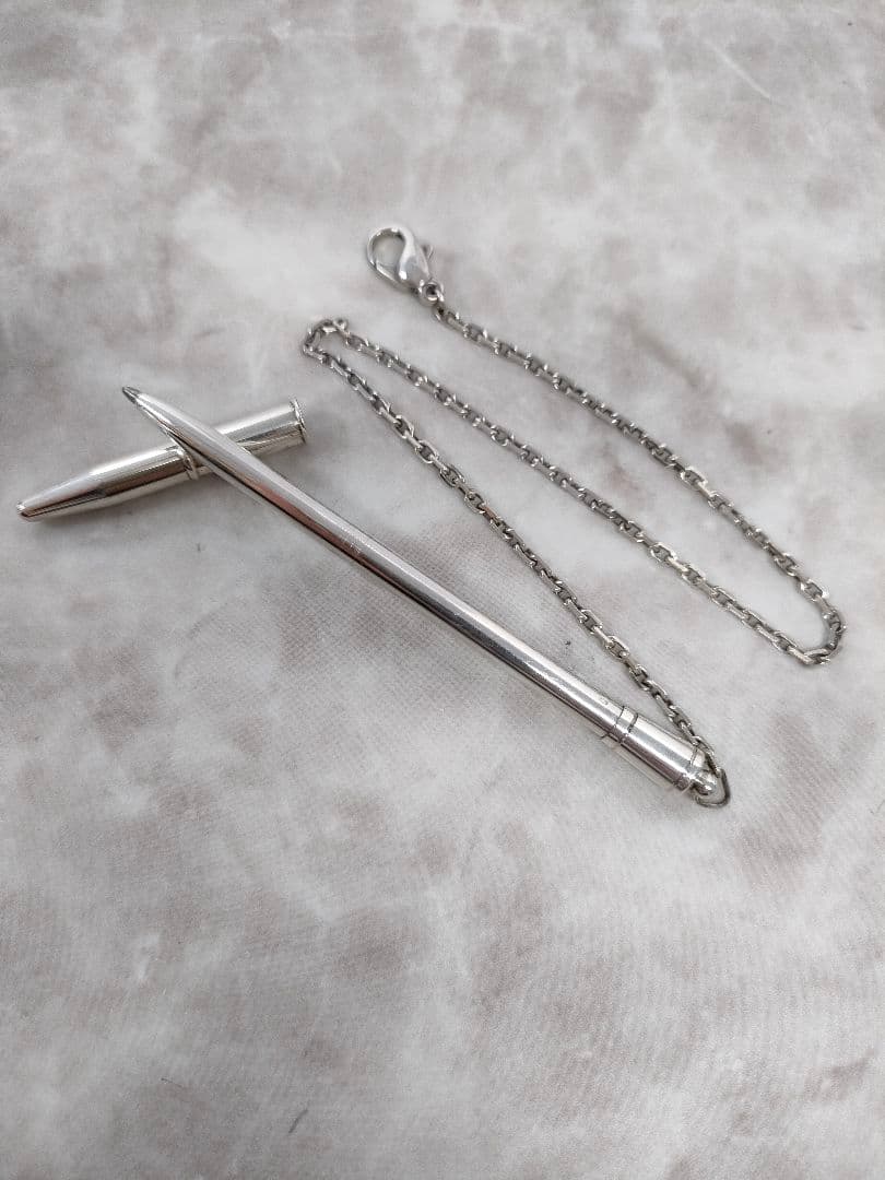 APX15 エルメス 美品 ボールペン チェーン付き スターリングシルバー