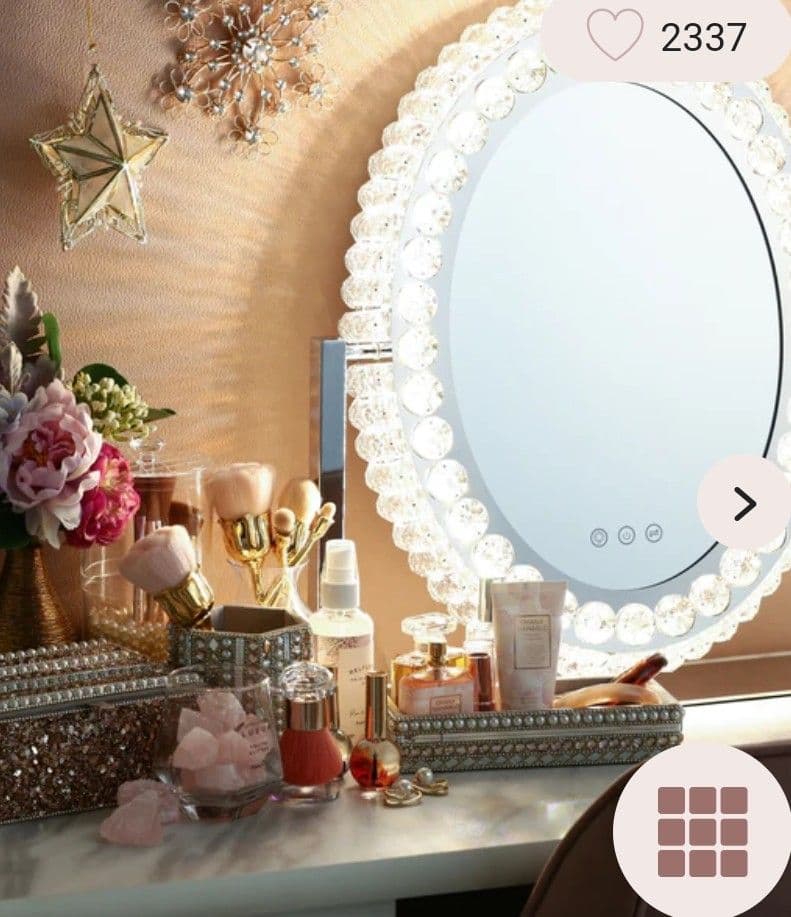 最終価格】Francfrancフランフラン ブリエ ハリウッドミラー ラウンド