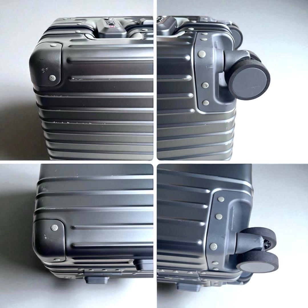 希少 ガンメタ調】イノベーター 4輪アルミスーツケース36L 機内