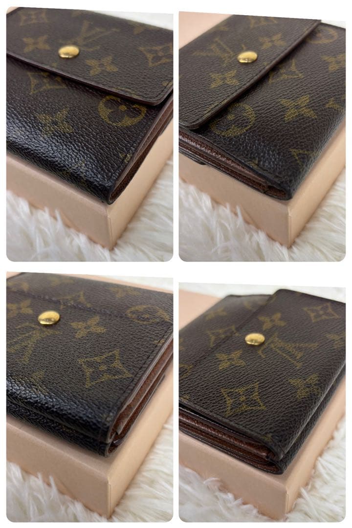 ルイヴィトン モノグラム Wホック 三つ折り 財布