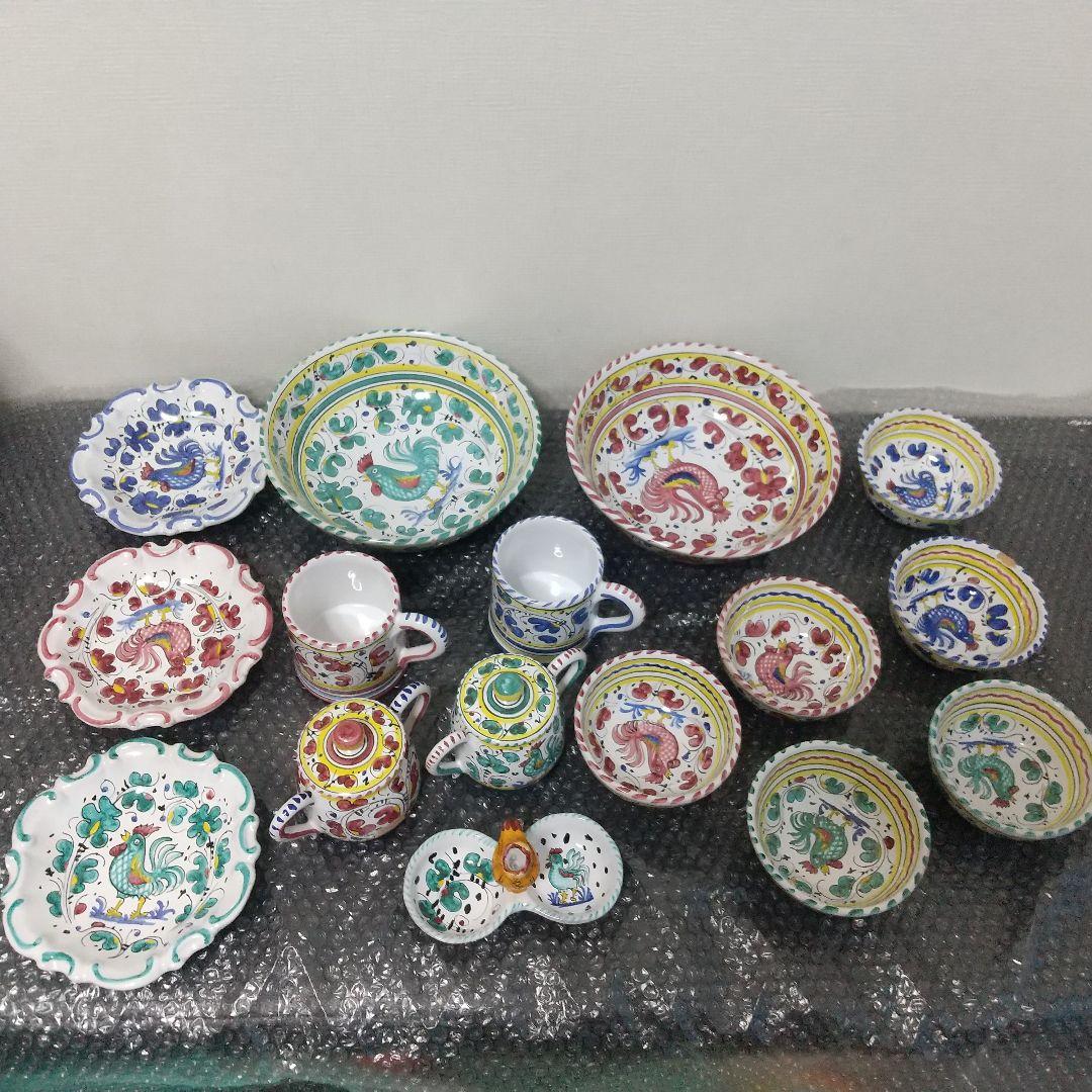 イタリア デルータ製 マヨルカ焼き 16点セット 陶器 飾り皿 工芸品