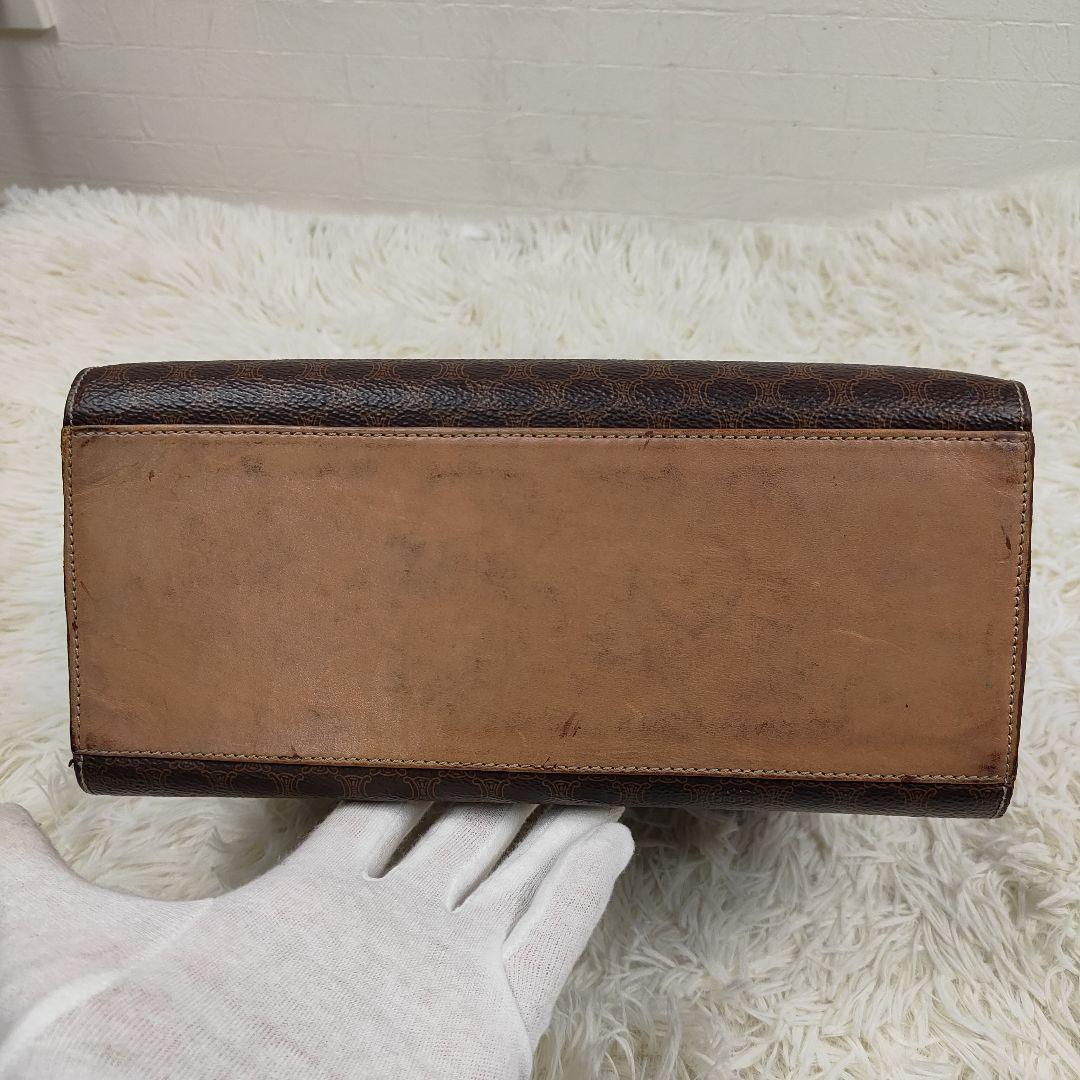 CELINE　ハンドバッグ　トリオンフ　マカダム　ガンチーニ　PVC　レザー