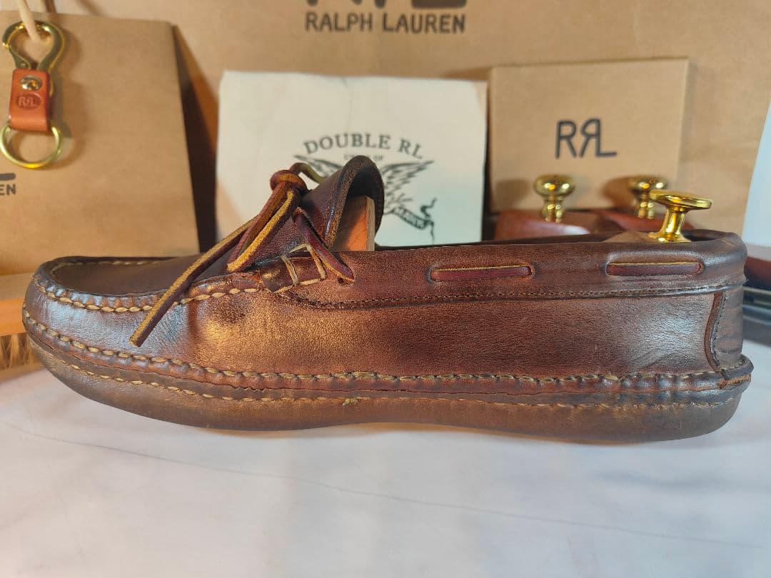 【Vintage】USA製 RALPH LAUREN　モカシンシューズ　高級革靴