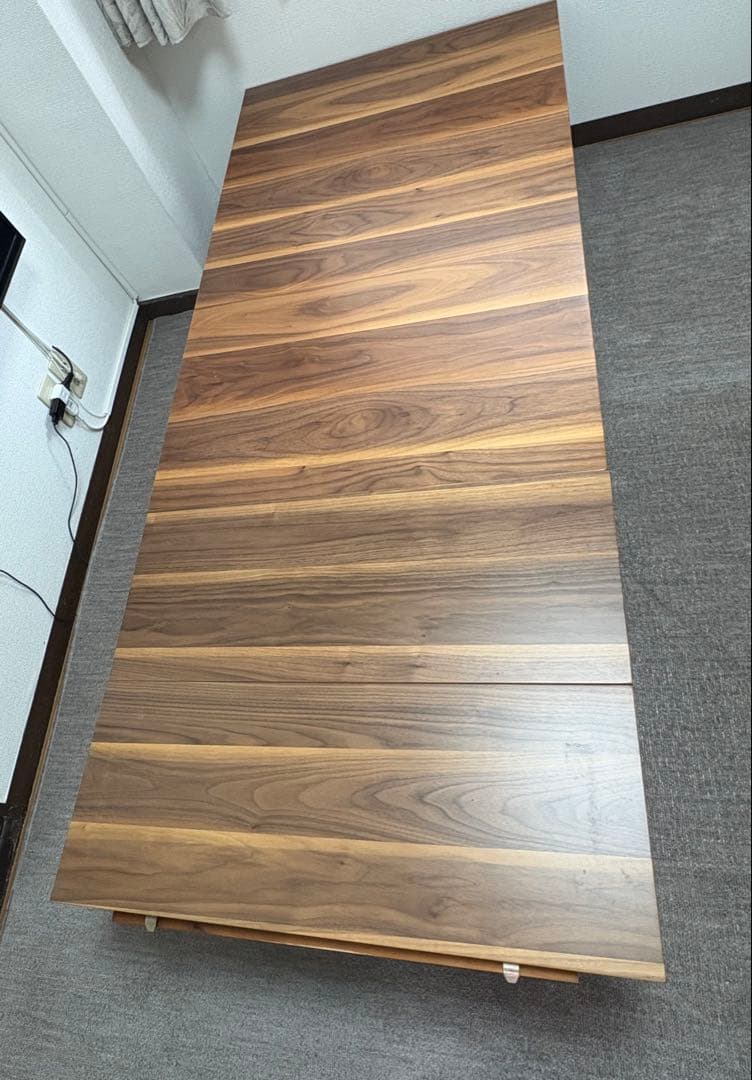 伸縮ローテーブル 幅120-180cm