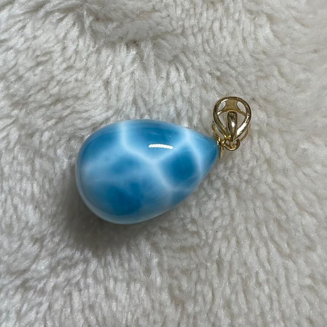 宝石質ペンダント 高品質ラリマー 16.5*11.5*7mm 18k ラリマー 高品質