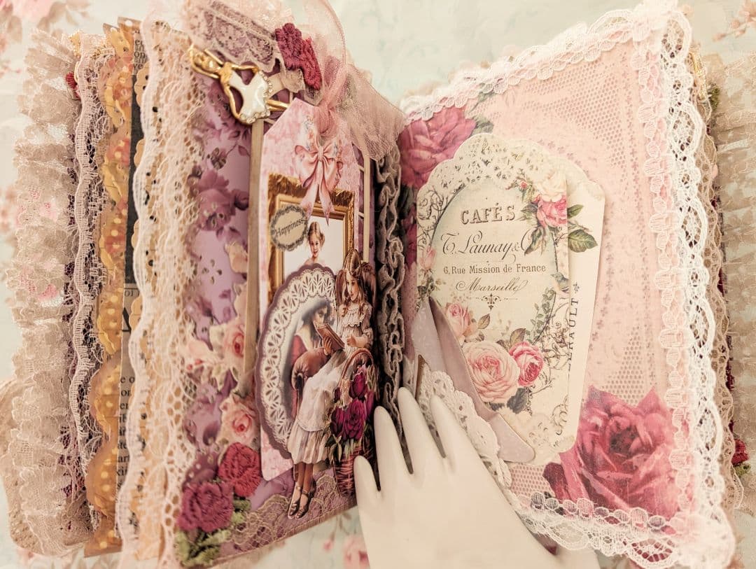 薔薇とレースのビクトリアンスィートジャンクジャーナル*Infinity*