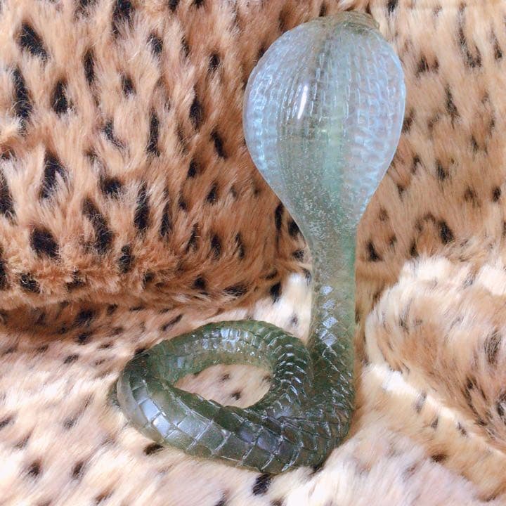 コブラ蛇ヘビドームフランスナンシーバカラエミールガレ置物