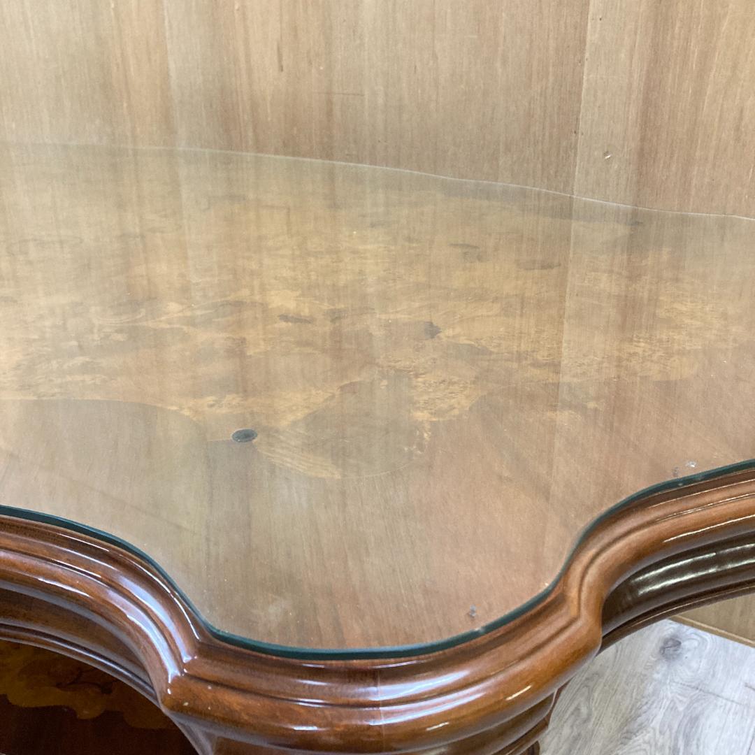 イタリア 象嵌 彫刻 大型ダイニングテーブル 200cm