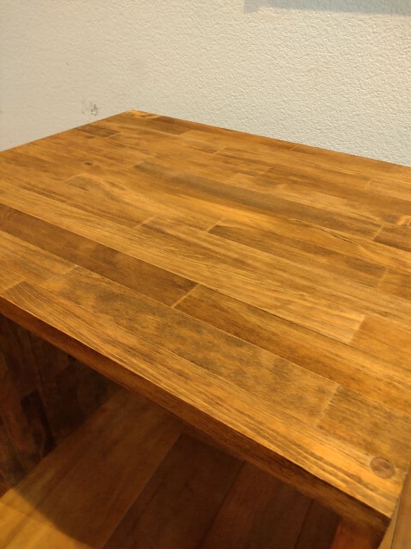 木製 ハンドメイド オーダー コの字 ワトコオイル 踏み台 サイド