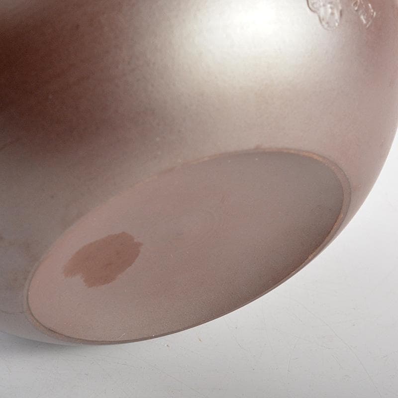 萬古焼 清泉堂 酔月造 紫光刀 花漢詩刻 横手急須 C R5526