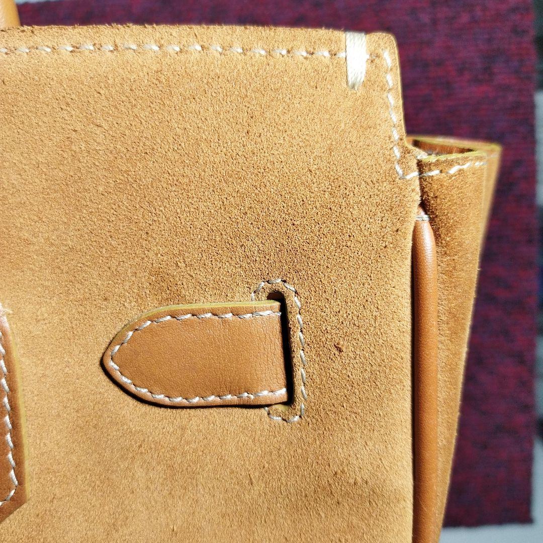 激レア　HIGH-CLASS キャメル スエード バッグ　現状販売　横幅30cm