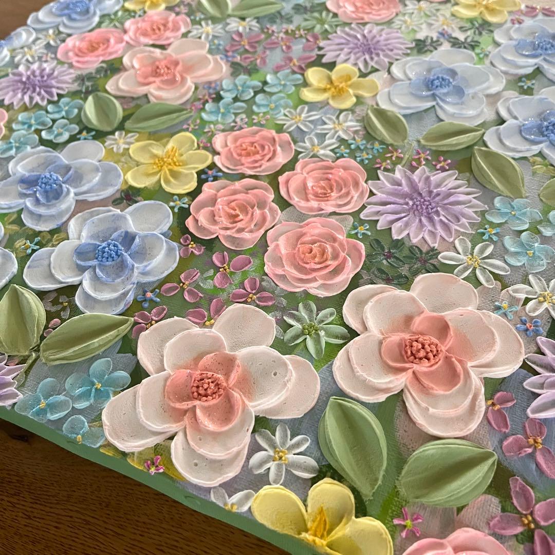 原画 フラワーアート 花の絵 花柄 ボタニカル 花図鑑　花 花